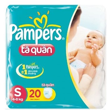 Tã quần Pampers size S20 miếng (trẻ từ 3 - 8kg)