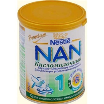 Sữa bột Nan chua số 1 (Nga) - hộp 400g (dành cho trẻ từ 0 - 6 tháng)