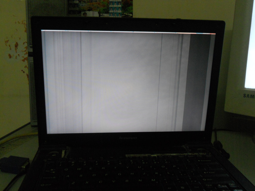 Màn hình laptop bị lỗi sọc .