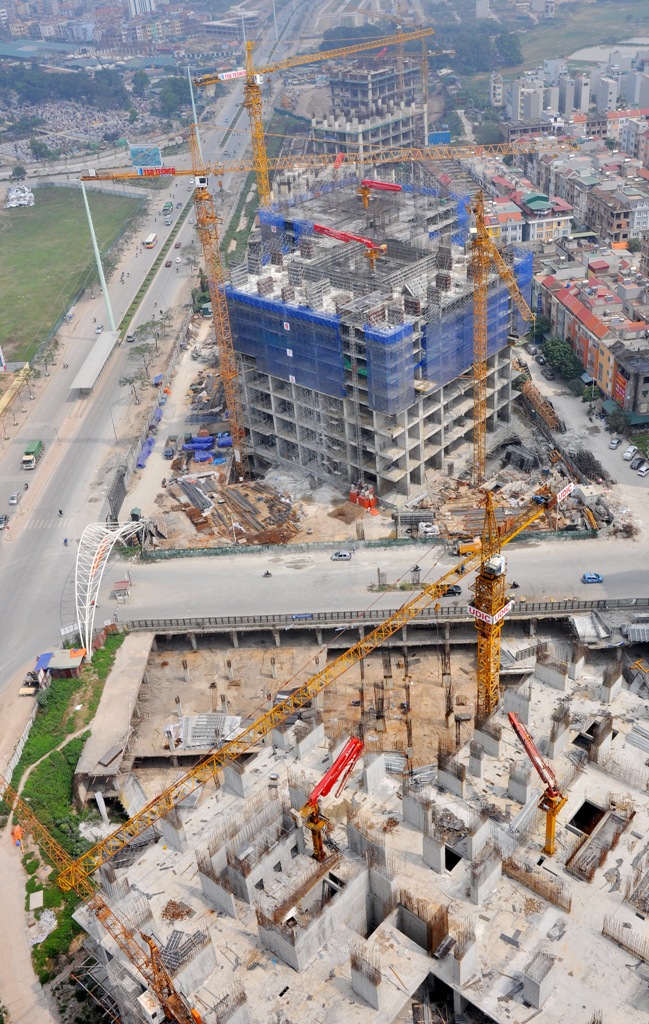 Toàn cảnh dự án thi công trì chệ dự án Usilk City.