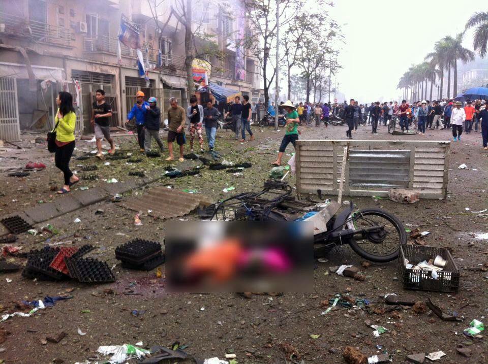 Hiện trường vụ nổ kinh hoàng tại khu đô thị Văn Phú.