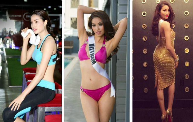 Những ngày đầu đến với cuộc thi, vóc dáng săn chắc, vòng eo 59 cm giúp Hoa hậu Phạm Hương tỏa sáng trong phần chụp ảnh binkini và tự tin diện những chiếc váy ôm sát khoe đường cong.
