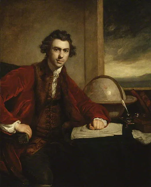 Chân dung Ngài Joseph Banks. Tranh của họa sĩ, Ngài Joshua Reynolds vào năm 1773. 