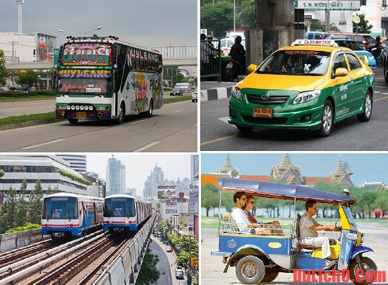 Ở Thái có khá nhiều phương tiện giá rẻ để di chuyển.