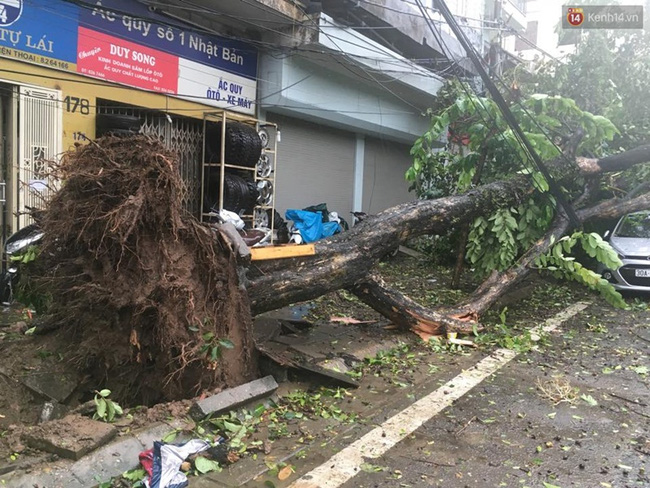 Ảnh hưởng bão số 1 đang gây ra mưa to gió giật cực lớn ở Hà Nội và các tỉnh phía Bắc - Ảnh 11.