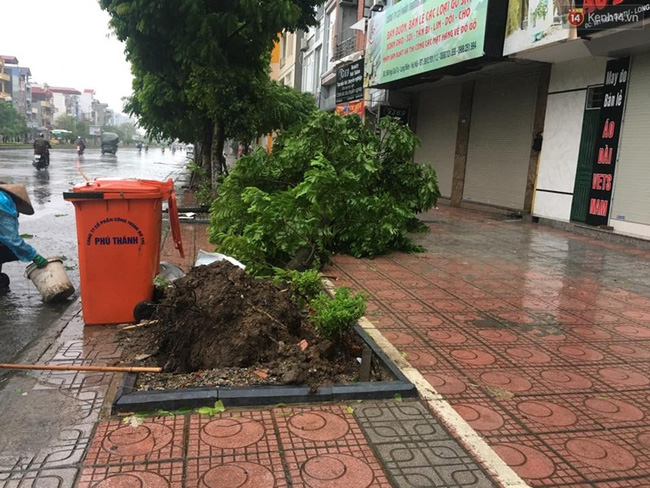 Ảnh hưởng bão số 1 đang gây ra mưa to gió giật cực lớn ở Hà Nội và các tỉnh phía Bắc - Ảnh 2.