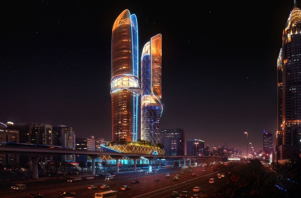 Khách sạn gồm tổ hợp 2 tòa nhà chọc trời, có tổng diện tích hơn 13.000 mét vuông