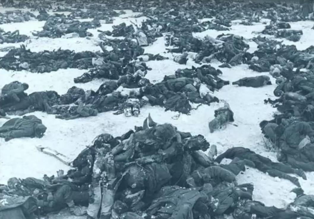 Xác lính Đức chất đống sau trận chiến Stalingrad, năm 1942
