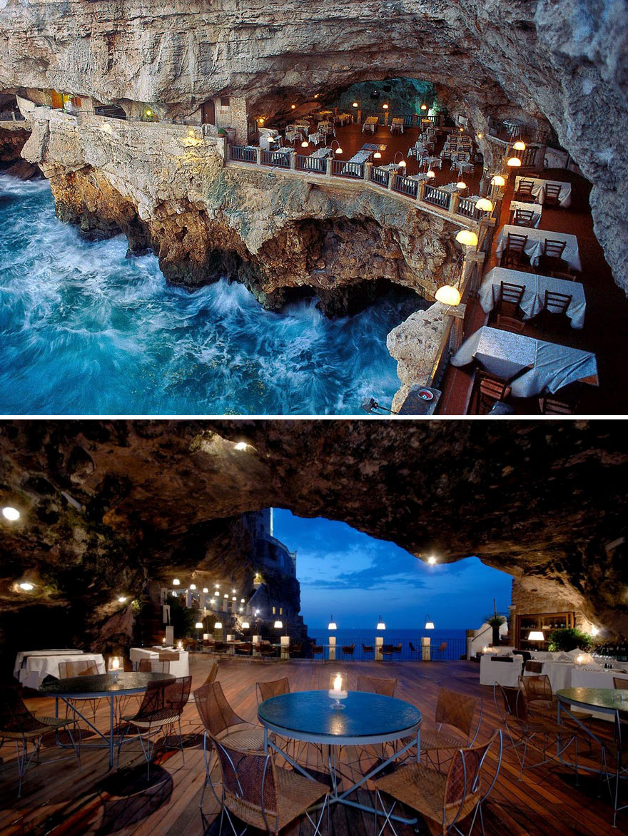 Nhà hàng hang động Grotta Palazzese tại Apulia, Ý