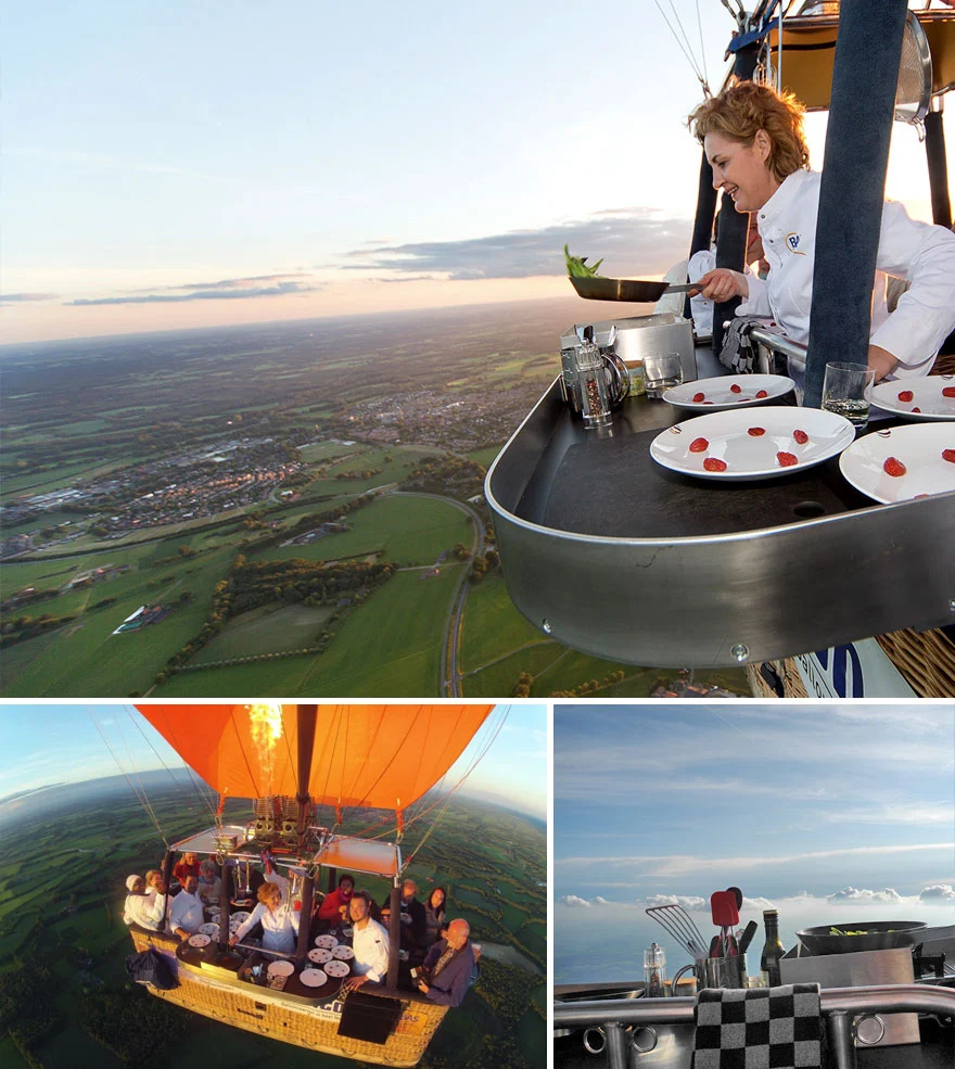 CuliAir – nhà hàng khinh khí cầu duy nhất của thế giới tại Hà Lan