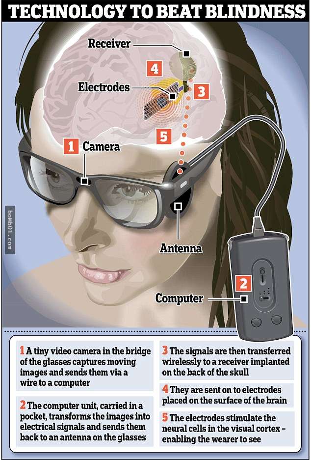 Mô tả quy trình hoạt động của mắt điện tử trong ảnh ở trên: