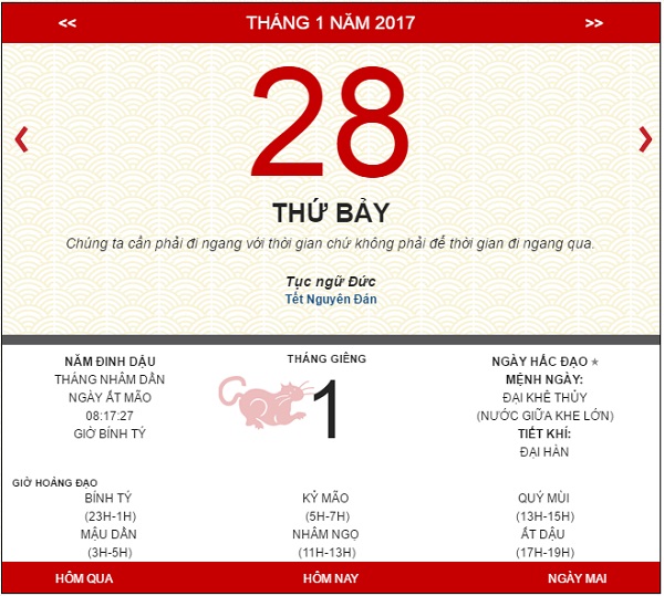 Giao thừa năm Đinh Dậu 2017 rơi đúng vào giờ xấu, không có nên xuất hành không?