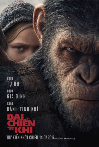 Lịch chiếu phim War for the Planet of the Apes (Đại Chiến Hành Tinh Khỉ)
