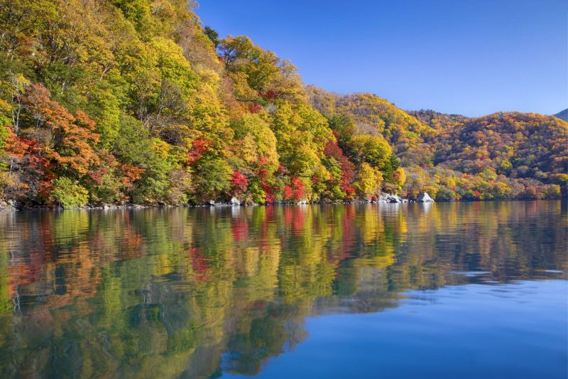 Ngắm lá thu từ hồ Lake Chuzenji