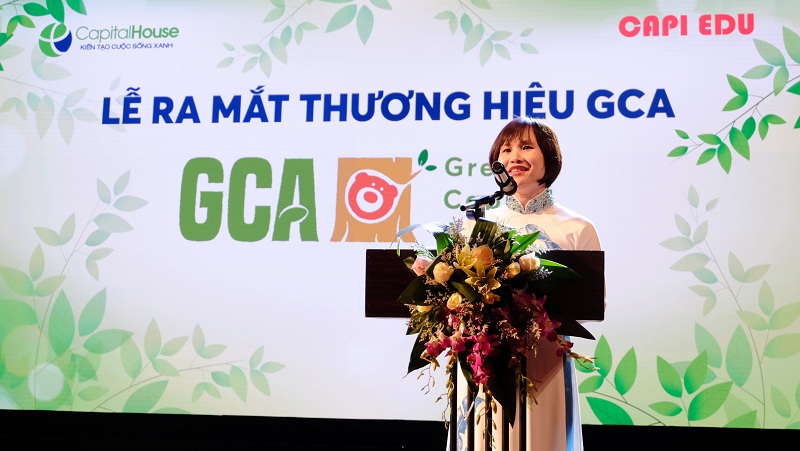 Bà Phan Thị Hải Yến, TGĐ Công ty Capi Edu phát biểu khai mạc buổi lễ