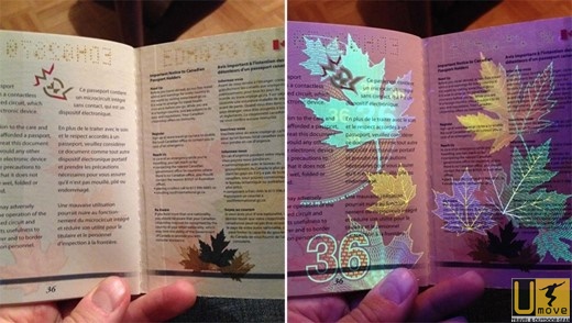 Tấm hộ chiếu phát sáng của Canada