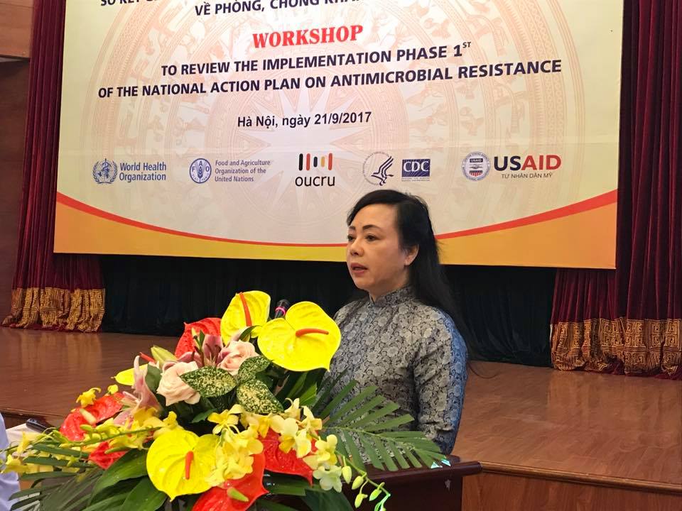 Bộ trưởng Y tế Nguyễn Thị Kim Tiến phát biểu tại hội nghị