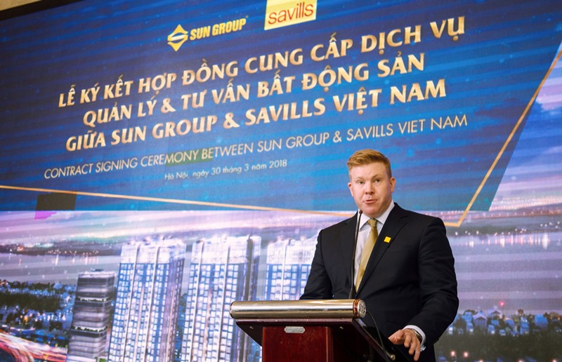 Đại diện Savills Việt Nam – ông Matthew Powell phát biểu tại sự kiện.
