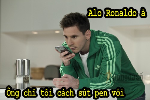 Messi còn phải gọi điện cho Ronaldo để tham khảo cách đá Pen.