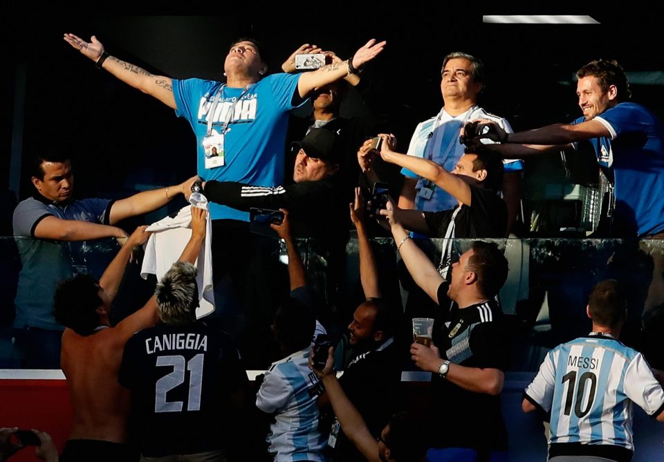 Khoảnh khắc ăn mừng chiến thắng khi Argentina ghi bàn.