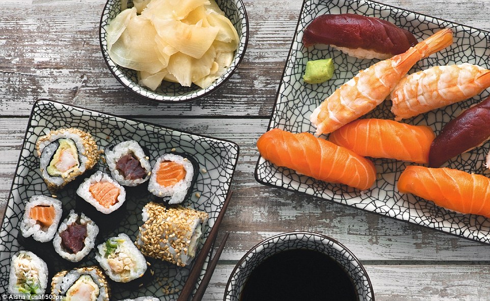 Sushi Nhật Bản đứng thứ 3.