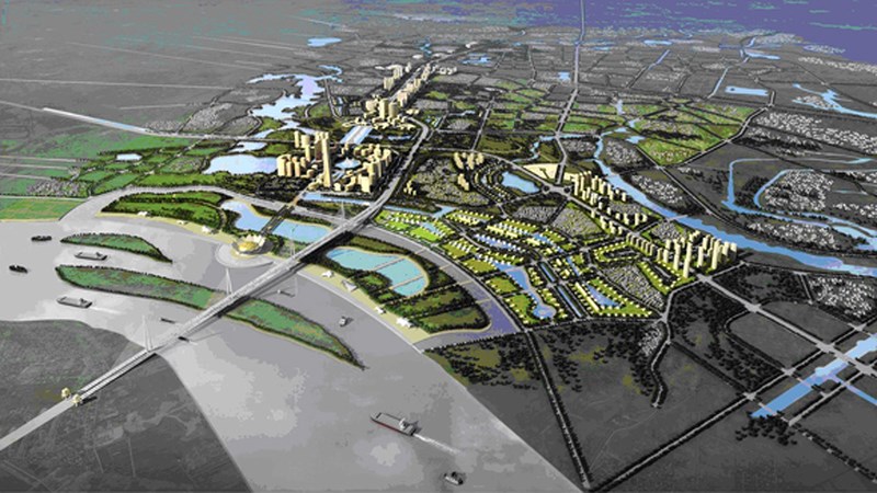 Phối cảnh dự án đô thị ven sông Hồng