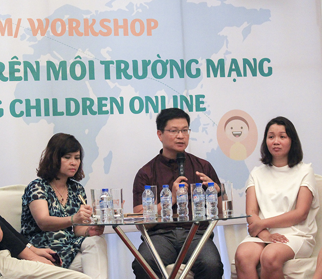Ông Ngô Việt Khôi chia sẻ về kỹ năng an toàn thông tin trên môi trường mạng tại Tọa đàm 