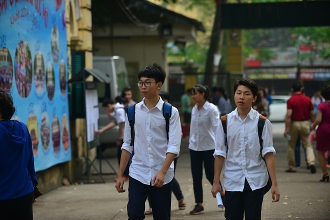 Ngày 7/6 thí sinh lớp 9 ở Hà Nội bước vào kỳ thi chuyển cấp. Ảnh Ngô Chuyên.