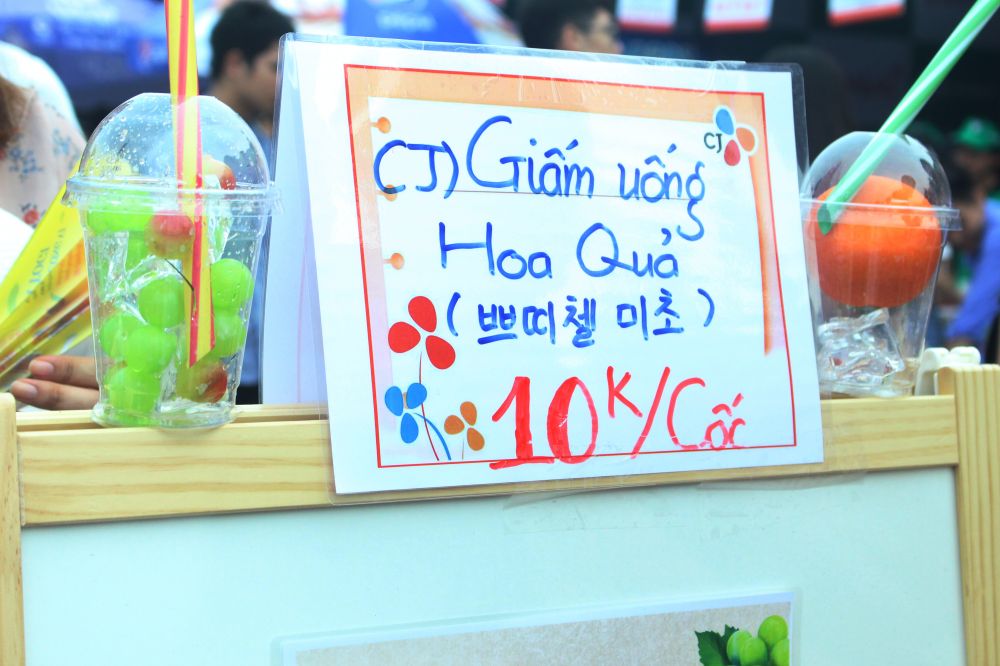 Giấm uống hoa quả chuẩn Hàn chỉ 10.000 đồng/cốc