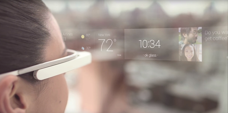 Minh họa cho màn hình trên Google Glass.