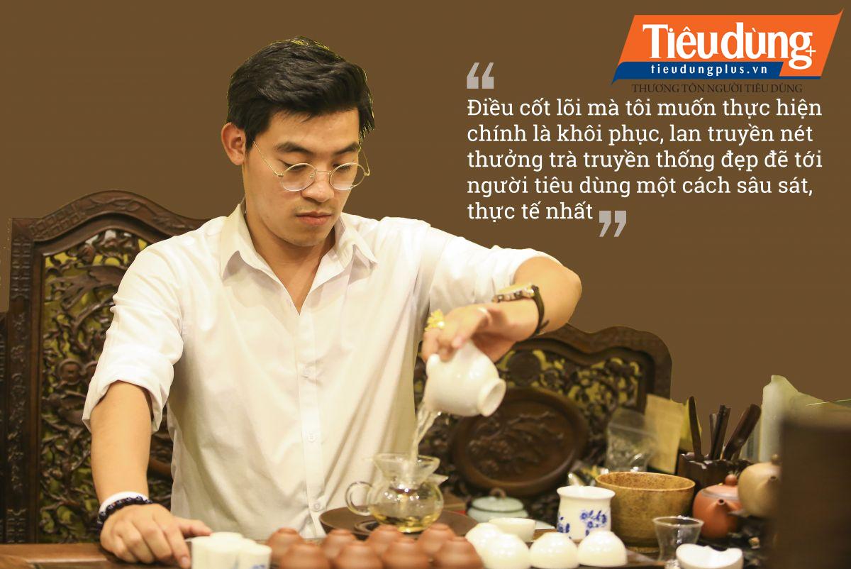Nguyễn Hoài Linh, nghệ nhân trà, doanh nhân trẻ. Ảnh và thiết kế: Đỗ Linh.