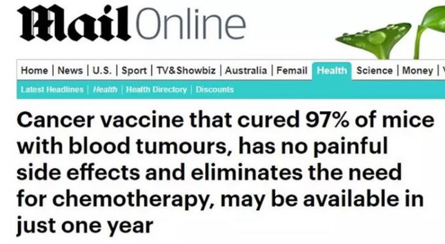 Thông tin về loại vaccine này trên báo Anh.