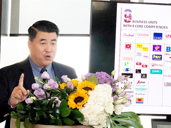 Ông PAUL LE, Phó Chủ tịch Tập đoàn Central Group Việt Nam phát biểu tại Hội nghị giao thương