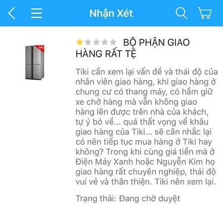 Anh Minh rất bức xúc trước cung cách phục vụ của Tiki.vn