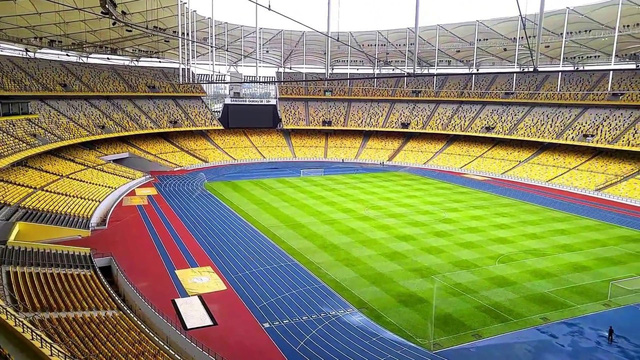 Bukit Jalil là sân vận động lớn nhất Đông Nam Á, lớn thứ hai châu Á sau sân Mồng Một tháng Năm của Triều Tiên và nằm trong danh sách 10 sân vận động lớn nhất hành tinh với sức chứa hơn cả sân vận động Old Trafford của MU, Santiago Bernabeu của Real Madrid và gấp đôi Mỹ Đình, Việt Nam. Ảnh: Getty Images.