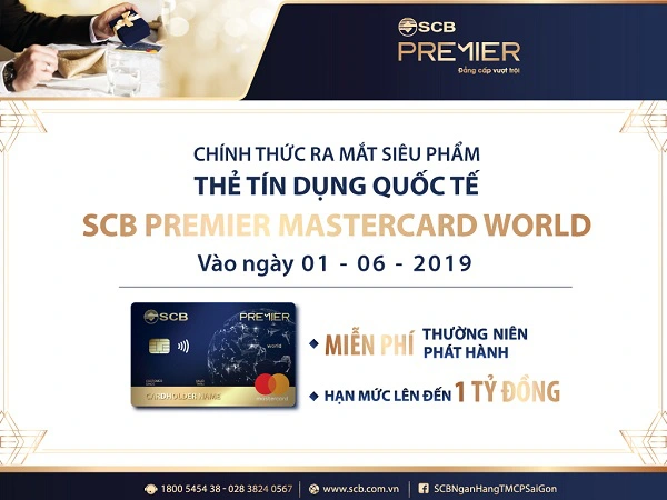Thẻ tín dụng quốc tế SCB Premier Mastercard World mang đến những ưu đãi đặc quyền đẳng cấp dành cho khách hàng.
