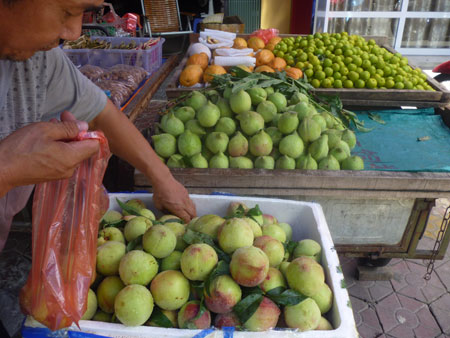 Đào, mận Trung Quốc bày bán tràn lan các chợ trong tỉnh Lào Cai với giá từ 40 - 70 ngàn đồng/ kg.