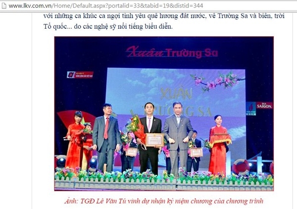 Theo website này, đây chính là TGĐ của công ty CP Liên kết Việt.