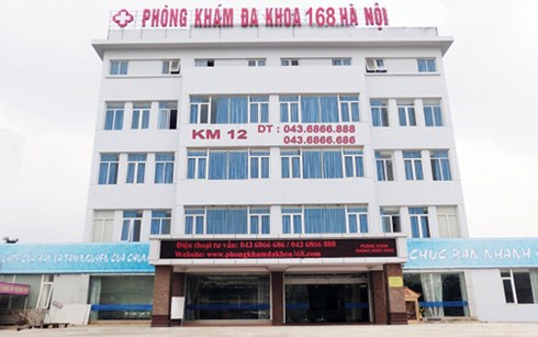Phòng khám Đa khoa 168 Hà Nội, địa chỉ Km12, Quốc lộ 1, xã Tứ Hiệp, huyện Thanh Trì.