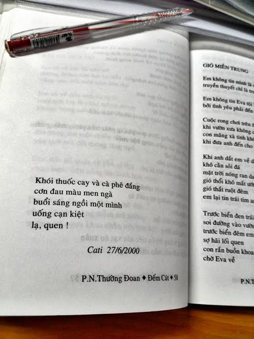 Bài thơ Buổi sáng trong tập thơ Đếm Cát được in thành sách của
nhà thơ
Phan Ngọc Thường Đoan