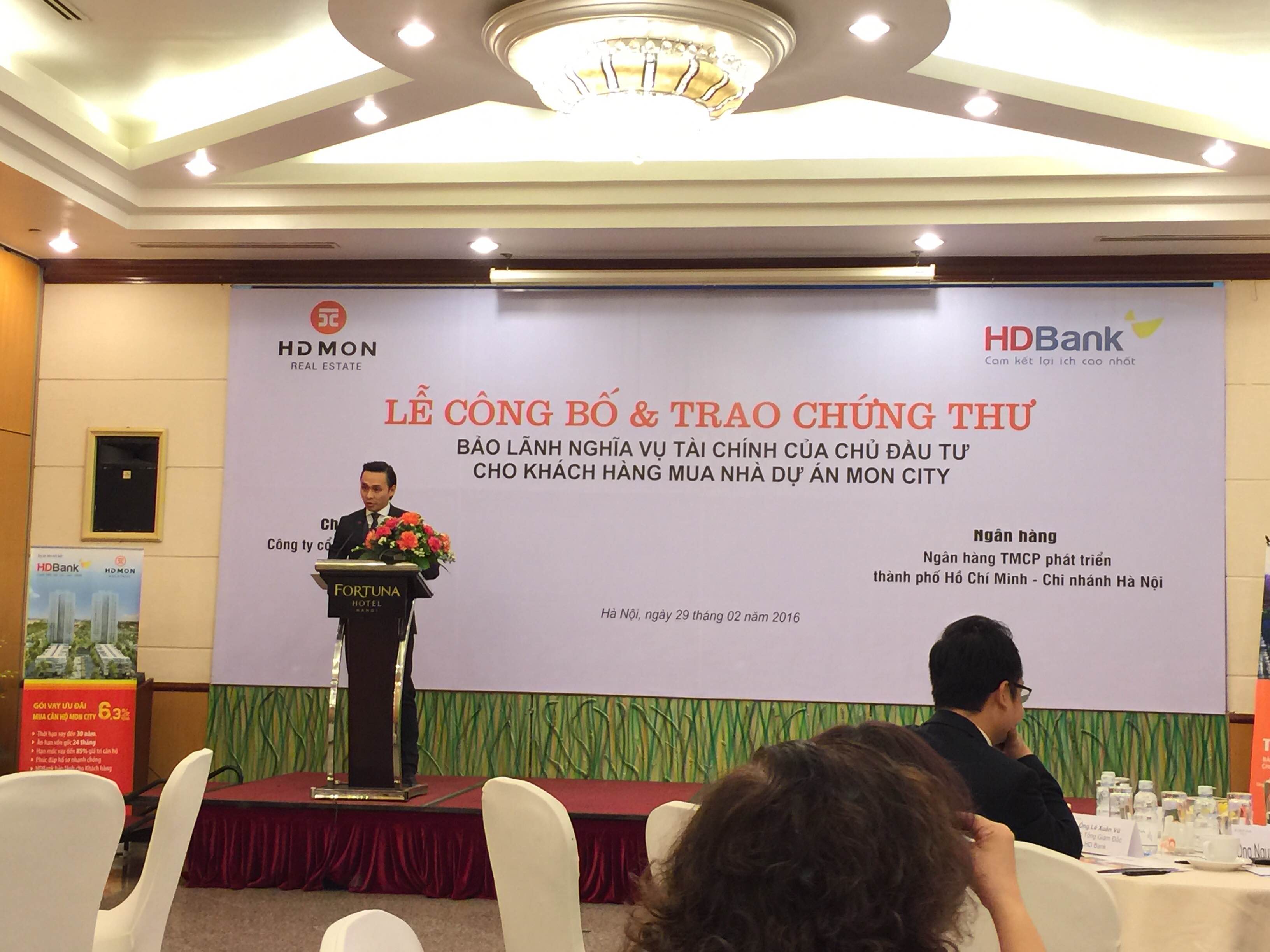 Ông Nguyễn Anh Tuấn, Tổng Giám đốc Công ty Cổ phần Đầu tư Địa ốc Hải Đăng phát biểu tại chương trình.