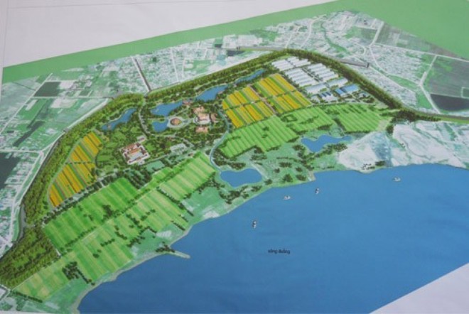 Một phối cảnh quy hoạch dự án Khu nông nghiệp sinh thái ứng dụng công nghệ cao Hoa Lâm Viên.