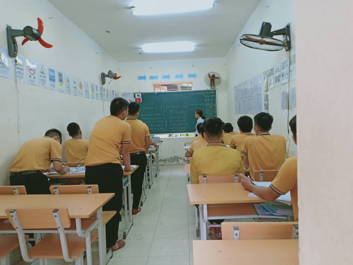 Phòng học trưng dụng cho Trung tâm xuất khẩu lao động đào tạo học sinh