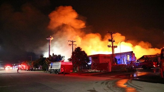Cháy lớn tại khu công nghiệp Mỹ Phước 2
