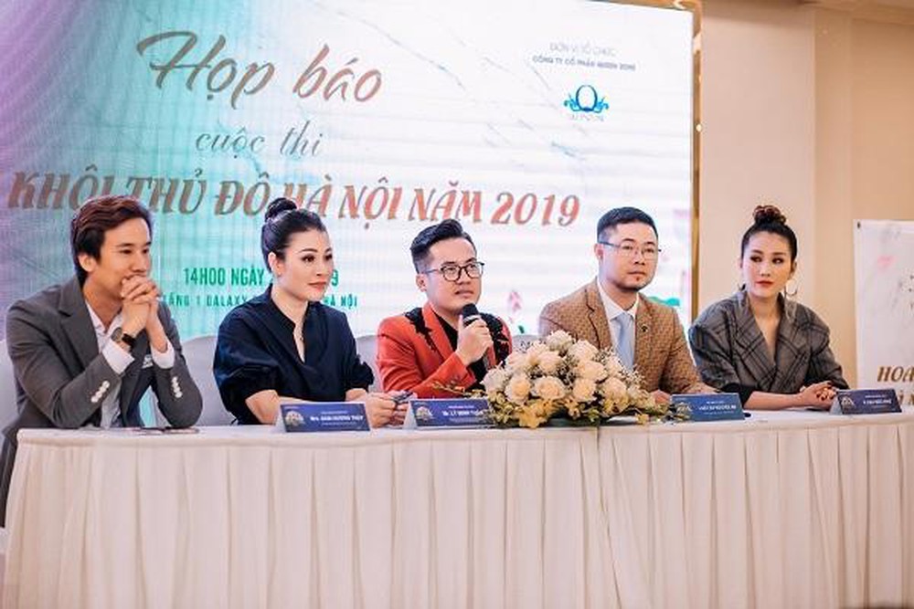 Họp báo cuộc khi Hoa khôi Thủ đô 2019. Ảnh: Motthegioi