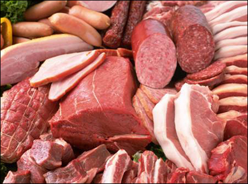 Thịt lợn kết hợp với thịt bò gây mất chất.