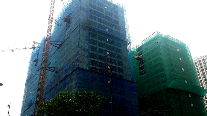Tiến độ xây dựng của tòa Tòa Park 8