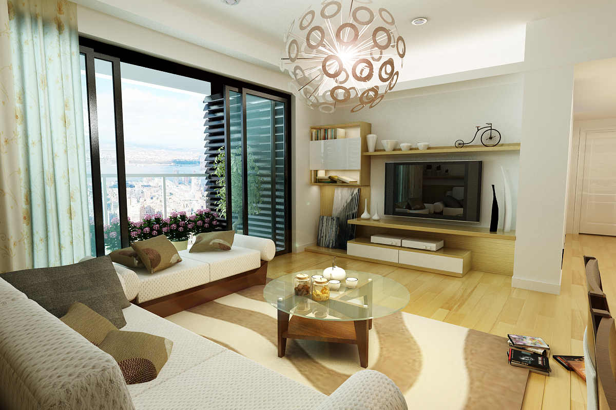 Một phòng khách đẹp và hoàn hảo thì không gian của phòng phải đầy đủ các hệ thống chiếu sáng.