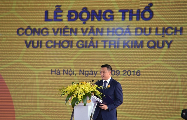 Phó Chủ tịch Hội đồng Quản trị, Tổng giám đốc Tập đoàn Sun Group  Đặng Minh Trường phát biểu.