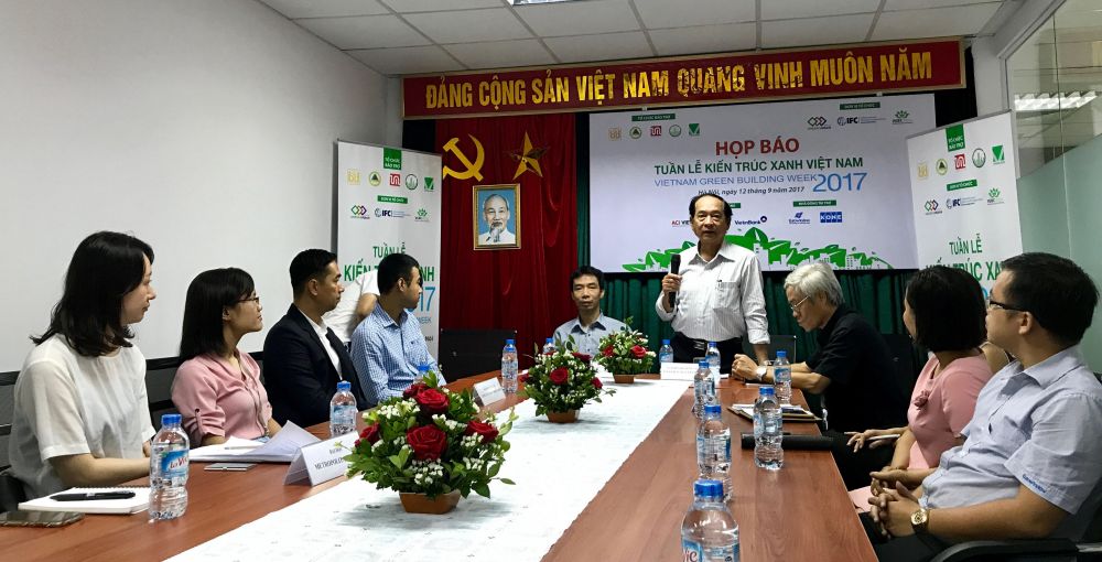 Họp báo công bố Tuần lễ Kiến trúc Xanh Việt Nam 2017.